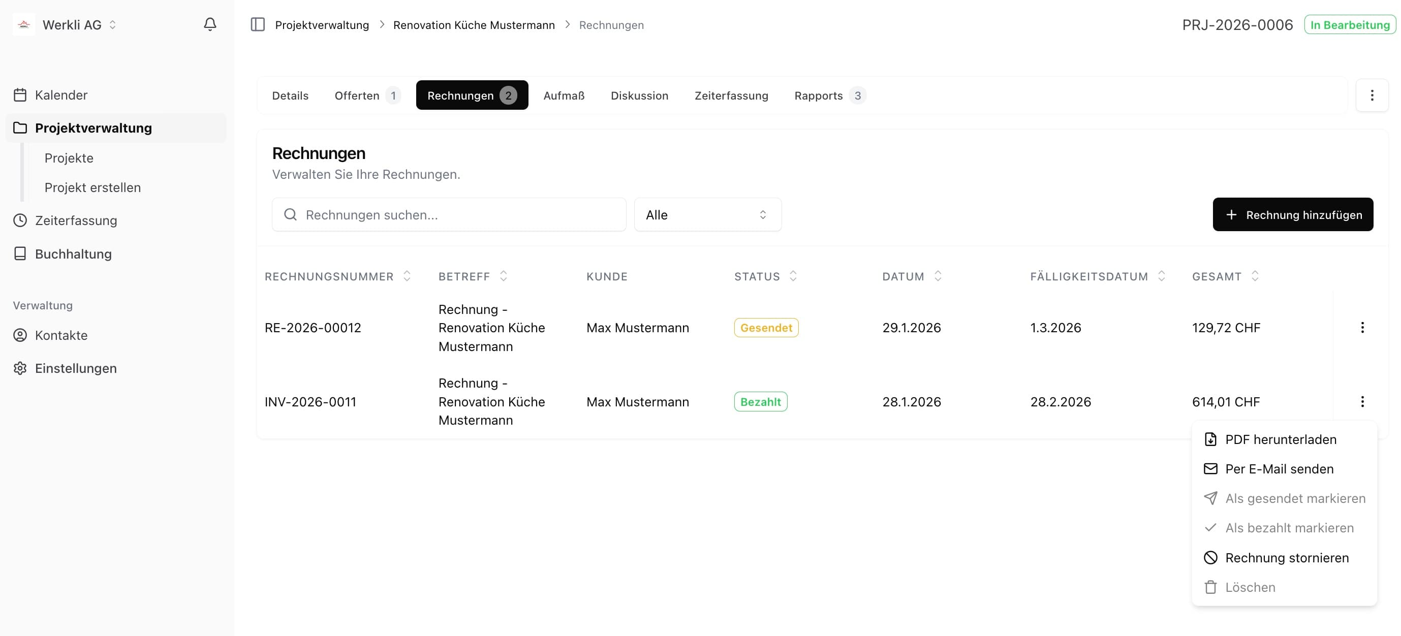 Werkli – Software für Schweizer Handwerker
